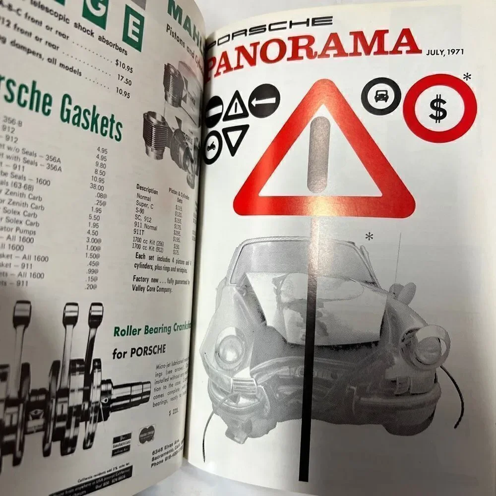Porsche Panoramic Hardcover Bounded Magazines Vintage 1971 JAN-Dec  PCA - Picture 9 of 16